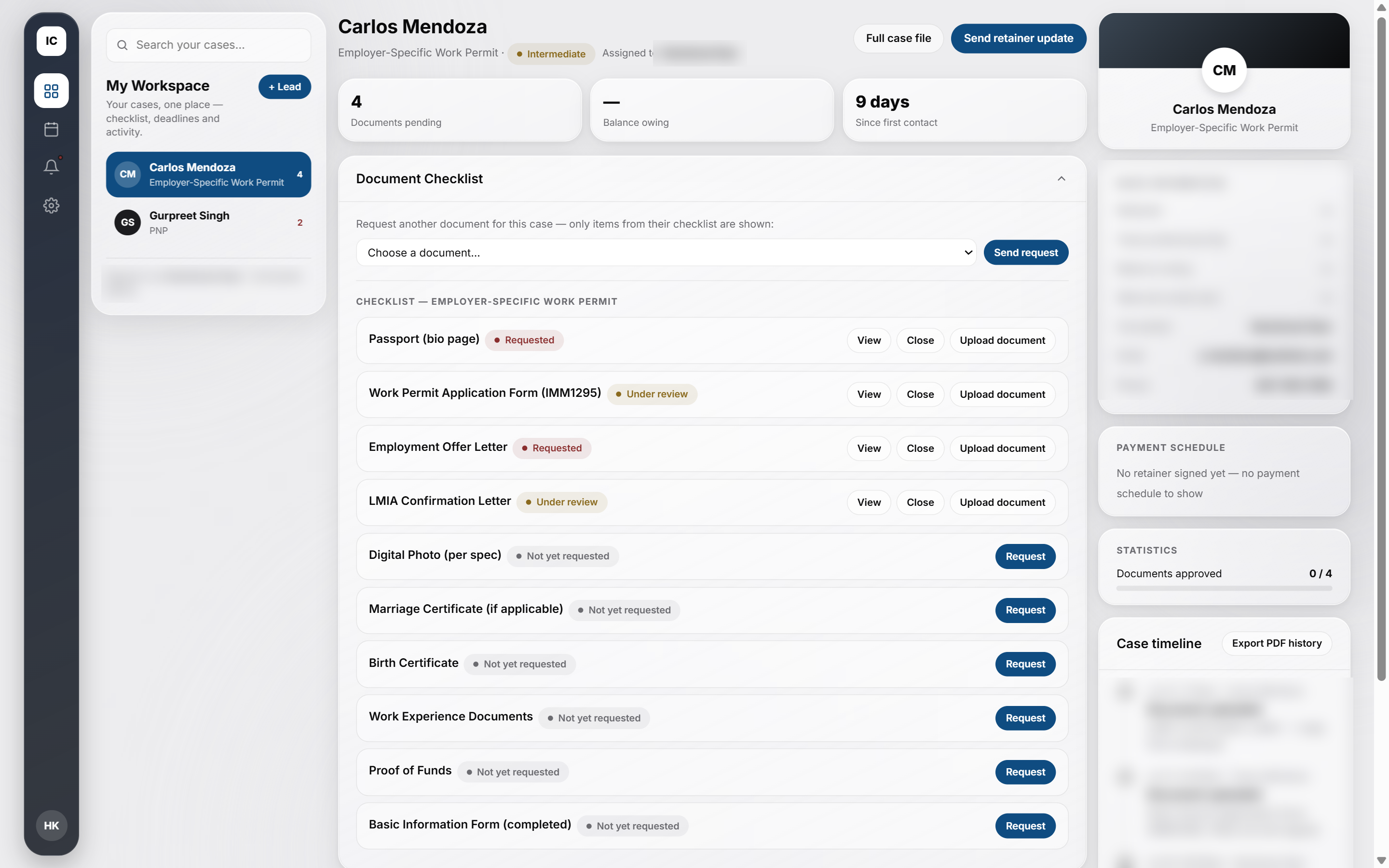 ICC Portal Employee View